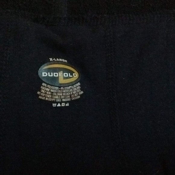 Duofold Black Men's XL Long Leg Underwear Thermal Under Pants for Warmth/Comfort - Picture 5 of 5